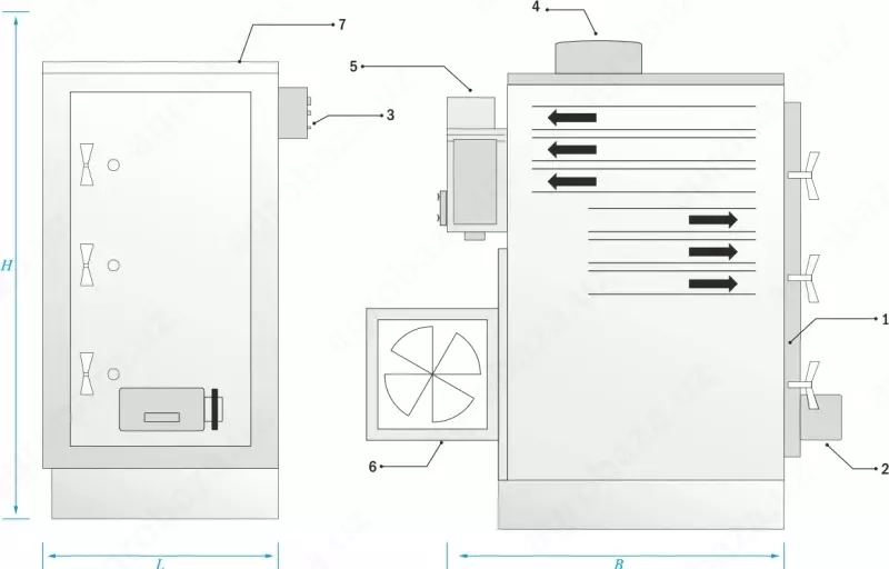 Котел на природном газе и жидком топливе