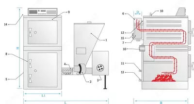 Stokerli qozon 4 o'tısh GOLD