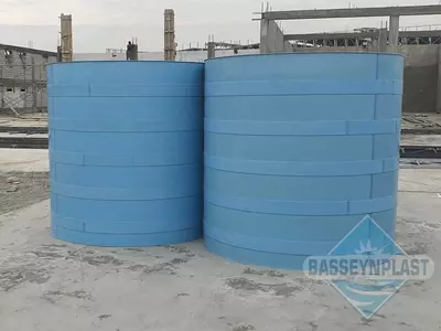 Suv uchun 7m3, tonna plastik eko-yomkost, sig'im, 7000 litr