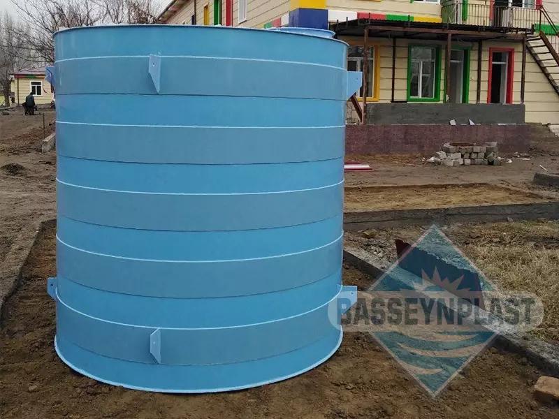 Suv uchun 6m3, tonna polipropilen eko-sig'im, idish, 6000 litr