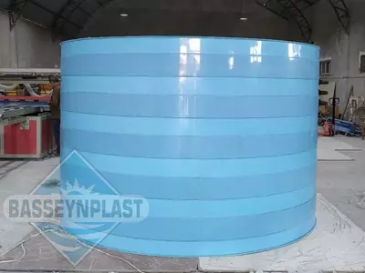 15m3, tonna plastik polipropilen eko-yomkost, sig'im, bak, rezervuar