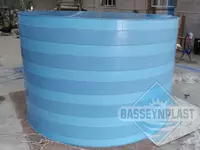 15m3, tonna plastik polipropilen eko-yomkost, sig'im, bak, rezervuar