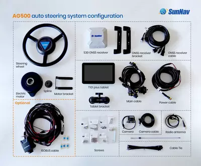 SUNNAV AG500 GNSS Avtopilot – Rasmiy Diler 1 yil kafolat 2.5sm aniqlik